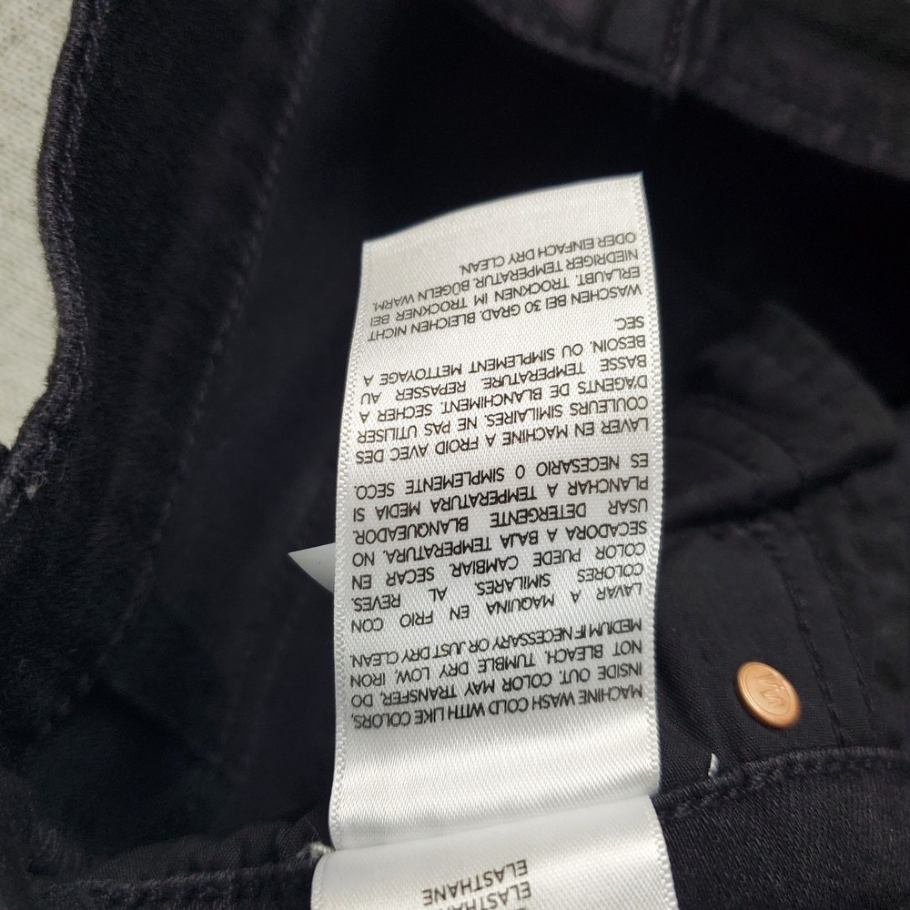 MOTHER Jeans 27 The Insider Crop Step Fray Black Zip Fly Denim No Guilty Wash - Picture 10 of 16